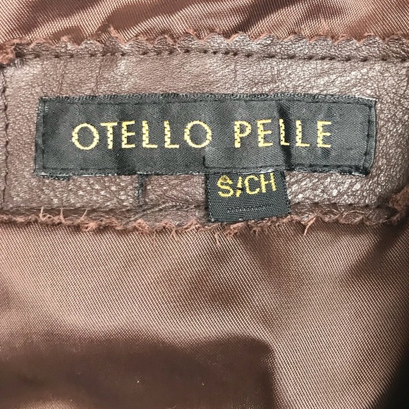 Otello Pelle Leather Full Zip Vest w Pockets - Picture 8 of 13